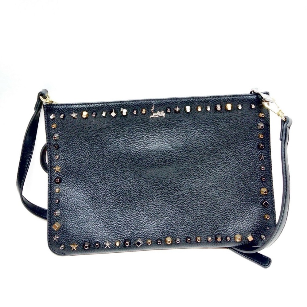 Christian Louboutin Shoulder Bag Black Leather - Picture 3 of 13